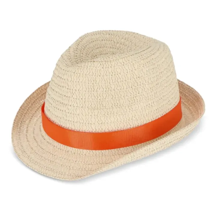 Plant straw hat with coloured band - LT90502 (N0026)